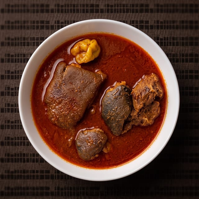 Goat Meat Light Soup.