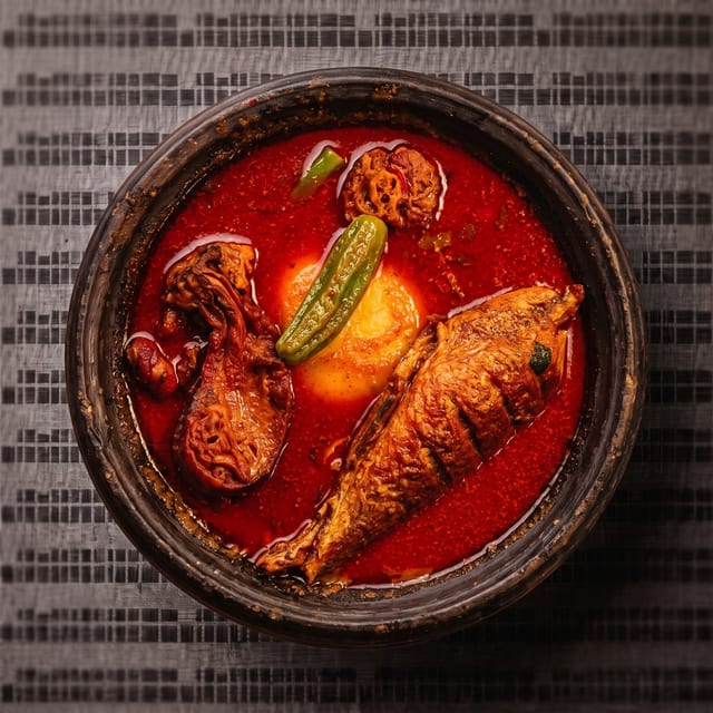 Palmnut Soup with Fufu.