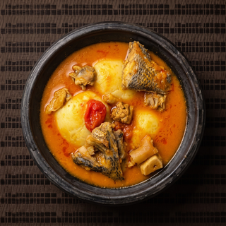Chicken Light Soup With Fufu & Meat