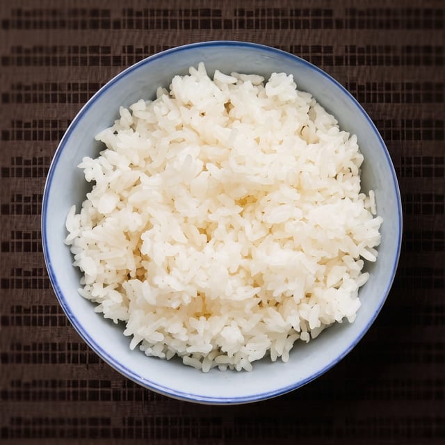 Steamed White Rice.