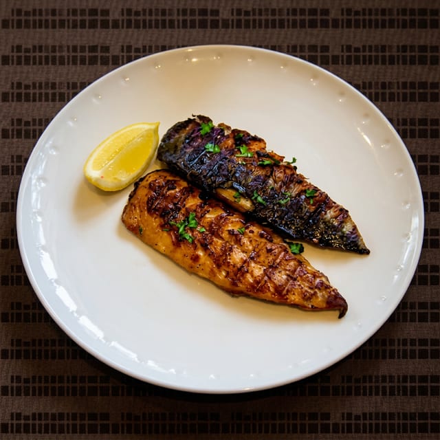 Juicy Grilled Mackerel Only.