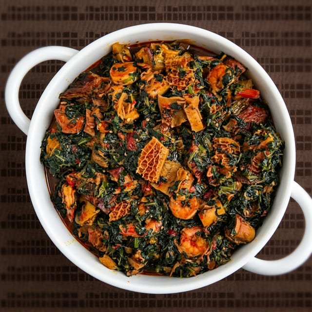 Efo Riro with Meat Only.